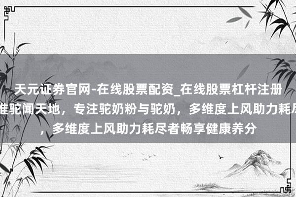 天元证券官网-在线股票配资_在线股票杠杆注册 驼奶品性之选认准驼闻天地，专注驼奶粉与驼奶，多维度上风助力耗尽者畅享健康养分