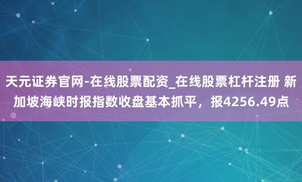 天元证券官网-在线股票配资_在线股票杠杆注册 新加坡海峡时报指数收盘基本抓平，报4256.49点